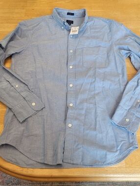 J. Crew Flex Oxford Slim Fit Blue Button Down Medium 100% Cotton New NWT